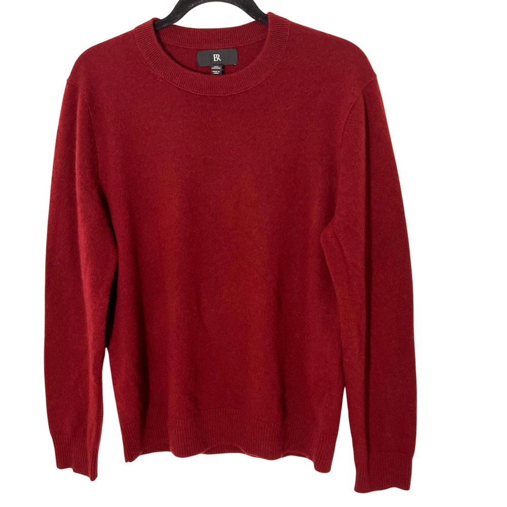 Banana Republic Cashmere Sweater Size M Maroon Crewneck Long Sleeve Quiet Luxury